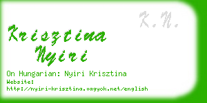 krisztina nyiri business card